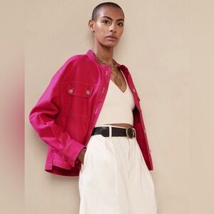 BR Elevated Fuchsia Shirt Jacket